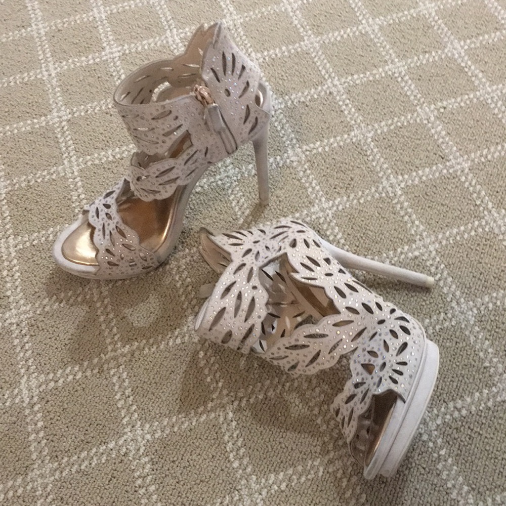 BCBG Maxazaria stiletto with laser cut-outs
